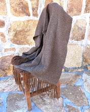 Load image into Gallery viewer, Brown &amp; Grey Llama Wool Throw (or Shawl)
