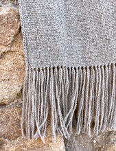 Load image into Gallery viewer, Grey Llama Wool Ruana Shawl
