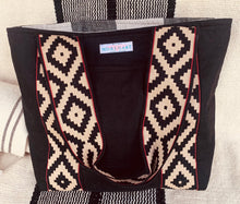 Load image into Gallery viewer, Geometric Linen &#39;Faja&#39; Bag
