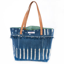 Load image into Gallery viewer, Fringe Indigo Tote
