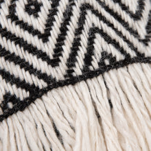 Load image into Gallery viewer, Black &amp; White Perdiz Wool Blanket
