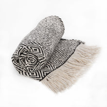 Load image into Gallery viewer, Black &amp; White Perdiz Wool Blanket
