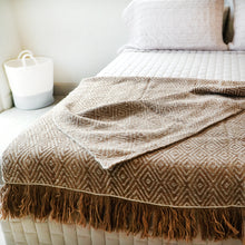 Load image into Gallery viewer, Tan &amp; White Perdiz Wool Blanket
